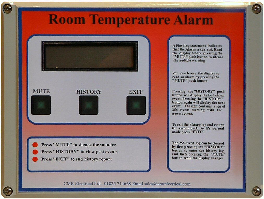 Room Temperature Alarms Systems from CMR Electrical