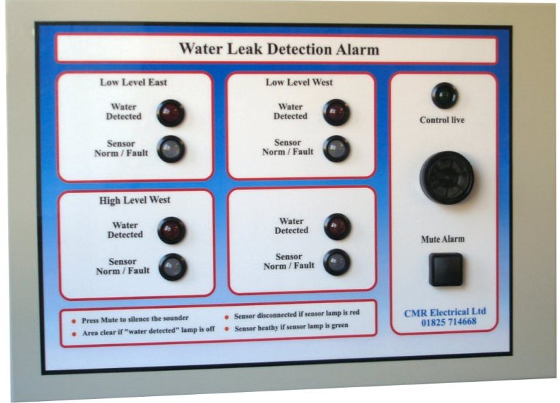 Four Zone Water Detection Unit With Battery Back Up